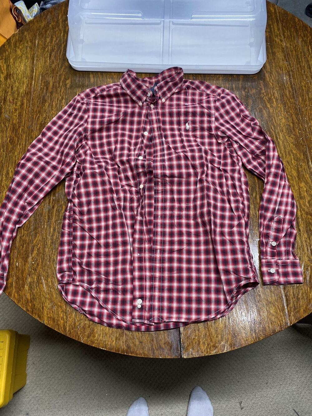 Polo Ralph Lauren Shirt Boys XL(18/20) RedPerformance Long Sleeve Button Down